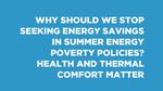 Addressing energy poverty: Prioritizing indoor comfort and well-being